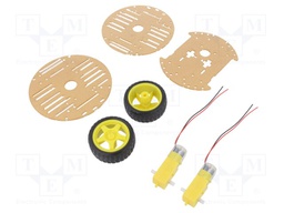 Wheeled chassis; 4.5÷6VDC; Mot.qty: 2; Trans: 48: 1; 120mA