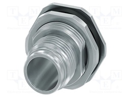 Enclosure for connectors: M12; SMT; nickel plated; Gasket: FKM