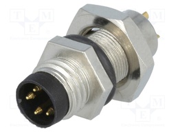 Connector: M8; male; PIN: 4; for panel mounting,rear side nut