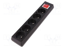 Connector: AC supply; splitter; Layout: 2P+PE; black; 250VAC; 16A