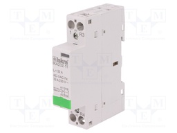 Contactor: 2-pole installation; NC + NO; 24VAC; 32A; DIN; IKA