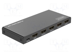 Splitter; HDMI 2.0; black; Input: HDMI socket,USB B micro socket
