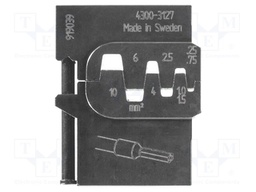 Crimping jaws; ferrule