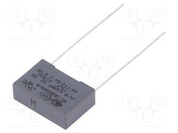 Capacitor: polypropylene; X2; 150nF; 15mm; ±20%; 18x6x12mm; 310VAC