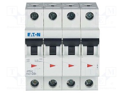 Circuit breaker; 230/400VAC; Inom: 4A; Poles: 4; Charact: C; 25kA