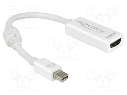 Adapter; HDMI socket,mini DisplayPort plug; 0.12m; white; white