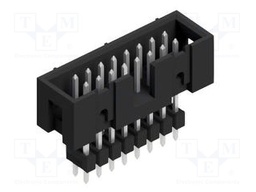 Connector: pin strips; pin header; male; PIN: 16; 2.54mm; THT; 2x8
