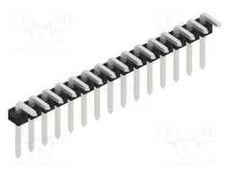 Connector: pin strips; pin header; male; PIN: 15; 2.54mm; THT; 1x15