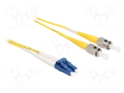 Fiber patch cord; OS2; LC/UPC,ST/UPC; 10m; 9/125um; LSZH; yellow