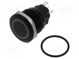 Switch: vandal resistant; Pos: 2; SPDT; 5A/250VAC; IP65; ON-ON; blue