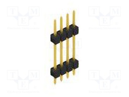 Connector: pin strips; pin header; male; PIN: 4; 2.54mm; THT; 1x4