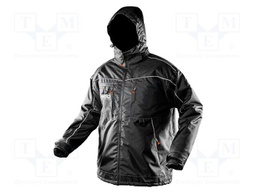 Work jacket; Size: 52,L; black; WARM; with a hood
