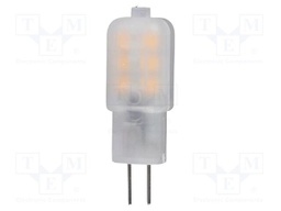LED lamp; white cold; G4; 12VDC; 12VAC; 100lm; 1.1W; 300°; 6500K