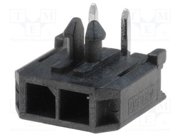 Socket; wire-board; male; Micro-Fit 3.0; 3mm; PIN: 2; THT; 5A; tinned