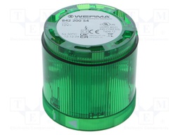 Signaller: lighting; green; 12VDC; IP54; Ø70x66mm; KombiSIGN 70