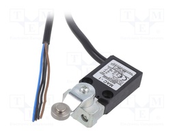 Limit switch; lever R 34mm, metallic roller 14mm; NO + NC; 5A