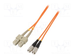 Fiber patch cord; OM2; FC/UPC,SC/UPC; 1m; LSZH; orange