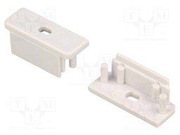 Cap for LED profiles; white; ABS; Application: SURFACE14
