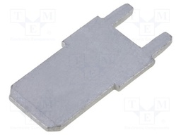 Terminal: flat; 6.3mm; 0.8mm; male; THT; brass; tinned; straight