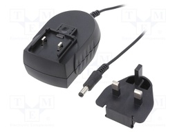 Power supply: switched-mode; voltage source; 15VDC; 2A; 30W; plug