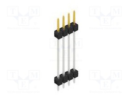 Connector: pin strips; pin header; male; PIN: 4; 2.54mm; THT; 1x4