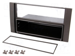 Radio mounting frame; Ford; 2 ISO; black
