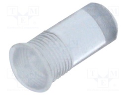 Fiber for LED; round; Ø3.6mm; Front: convex; flexible; silicone