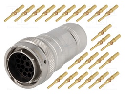 Connector: circular; Series: RT360; plug; male; crimped; for cable