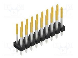 Connector: pin strips; pin header; male; PIN: 18; 2.54mm; THT; 2x9