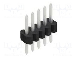 Connector: pin strips; pin header; male; PIN: 5; 1.27mm; THT; 1x5