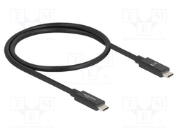 Cable; bidirectional; USB C plug,both sides; gold-plated; 0.5m