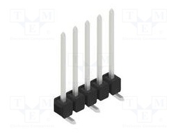 Connector: pin strips; pin header; male; PIN: 5; 2.54mm; SMT; 1x5