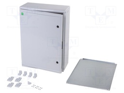 Enclosure: wall mounting; X: 500mm; Y: 700mm; Z: 245mm; ABS; grey