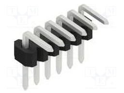 Connector: pin strips; pin header; male; PIN: 6; 1.27mm; THT; 1x6