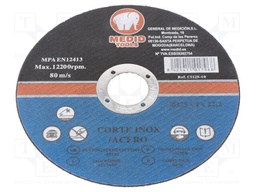 Cutting wheel; Ø: 125mm; Application: for metal,stainless steel