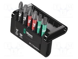 Kit: screwdriver bits; Pcs: 6; Phillips,Pozidriv®,Torx®; 50mm