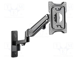 Holder; for wall mounting; 23kg; 17÷43"; black; Arm len: 460mm