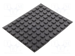 Self-adhesive foot; Ø: 12.7mm; H: 3.6mm; black; polyurethane