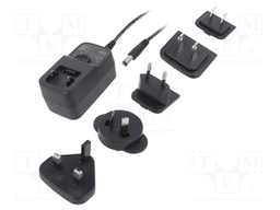 Power supply: switched-mode; voltage source; 12VDC; 1A; 12W; plug