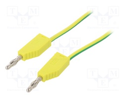 Test lead; PVC; 2m; yellow-green; 32A; 60V; Cond.cross sec: 2.5mm2