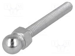 Pin; M6; Plunger mat: steel; Ø: 10mm; Plating: zinc; Thread len: 40mm