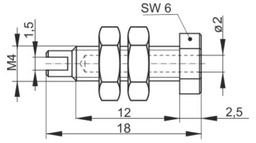 Connector: 2mm banana; socket; 6A; 30VAC; 60VDC; on panel,screw