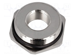 Reduction of threads for glands; Int.thread: M16; brass; nickel