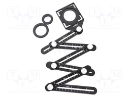 Ruler; 6-arms,angular