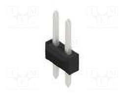 Connector: pin strips; pin header; male; PIN: 2; 2.54mm; THT; 2x1