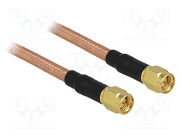Cable; 1m; SMA male,both sides; transparent; Øcable: 4.95mm; 50Ω