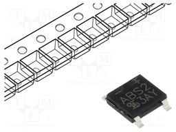Bridge rectifier: single-phase; Urmax: 200V; If: 1A; Ifsm: 30A; ABS