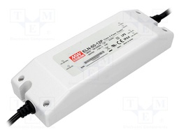 Power supply: switching; LED; 60W; 12VDC; 5A; 90÷264VAC; IP64; 320mm