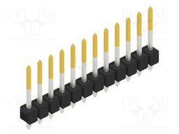 Connector: pin strips; pin header; male; PIN: 12; 2.54mm; THT; 1x12