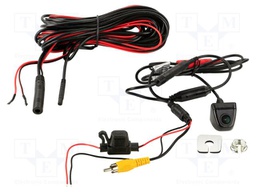 Rear view camera; 120°; black; 12VDC,24VDC; Kit: camera; screw